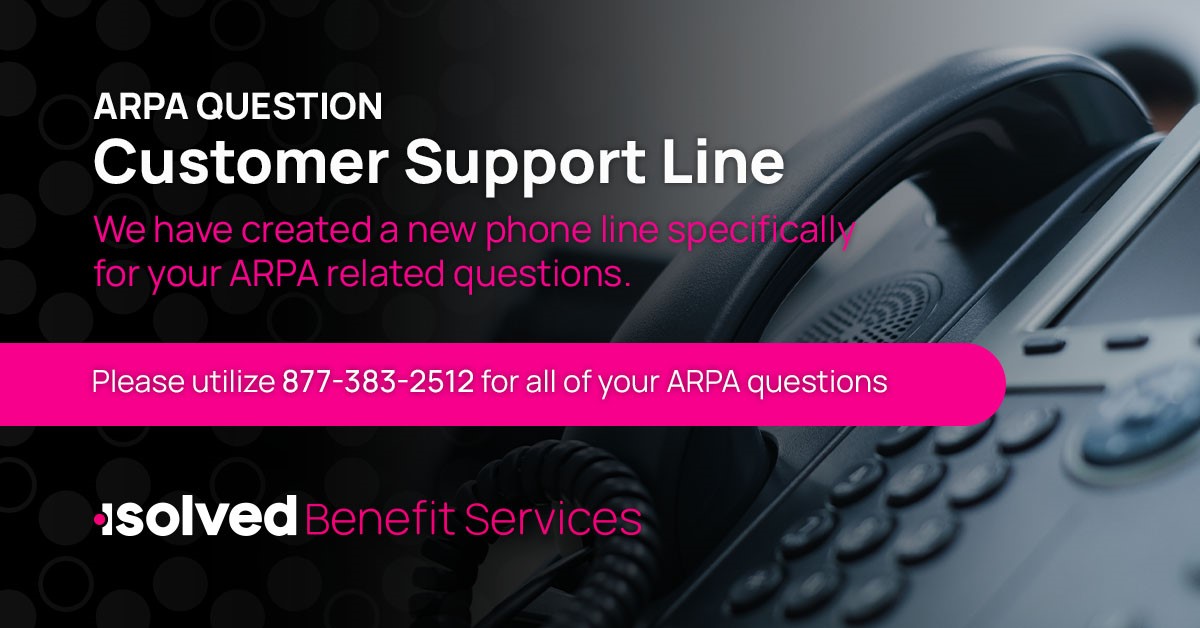ARPA customer support line 877-383-2512